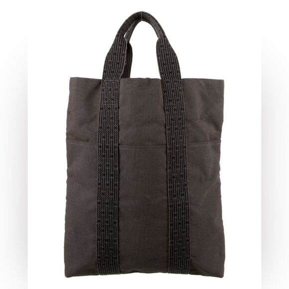 Hermes Toile Herline Cabas Canvas Tote Bag - Picture 1 of 7
